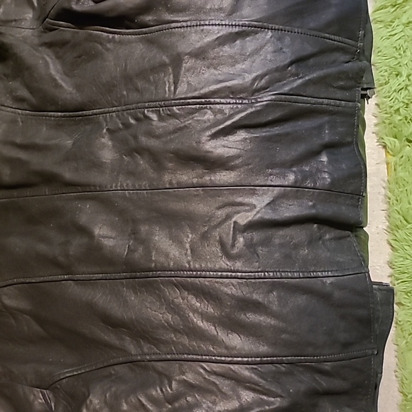 Tiboa Leathers Real Soft Black Leather Zipper Jacket Biker Style Size M - Picture 12 of 13